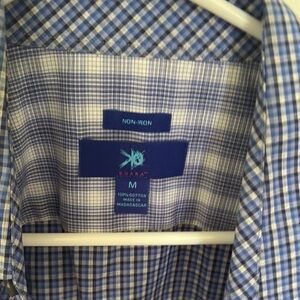 Egara Blue and White Casual Button Down Shirt